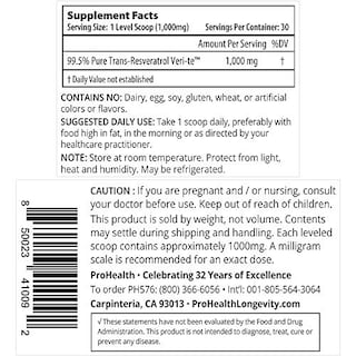 Foto 2 | Foto 2 | Suplemento de Resveratrol Trans Micronizado Prohealth Longevity - Venta Internacional