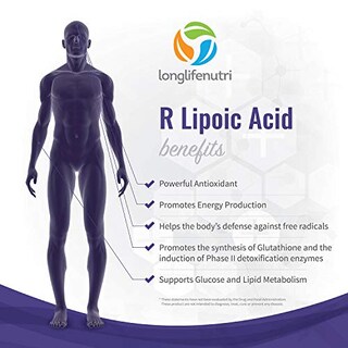 Foto 5 | Foto 5 | Suplemento De Ácido Lipoico Longlifenutri R-alpha 300 Mg 120 Cápsulas - Venta Internacional.