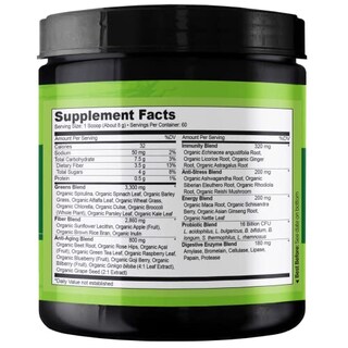 Foto 3 | Foto 3 | Superalimento En Polvo Naturelo Raw Greens, Sin Azúcar, 60 Porciones - Venta Internacional.