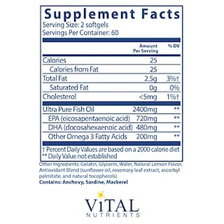 Foto 2 | Foto 2 | Aceite De Pescado Ultrapuro Supplement Vital Nutrients 700 120 G - Venta Internacional.