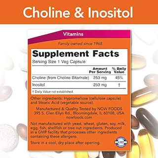 Foto 2 | Foto 2 | Supplement Now Foods, Colina E Inositol 500 Mg, 100 Cápsulas - Venta Internacional