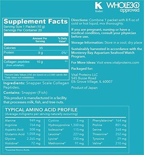 Foto 2 | Foto 2 | Suplemento Vital Proteins con Péptidos de Colágeno Marino en Polvo - Venta Internacional.