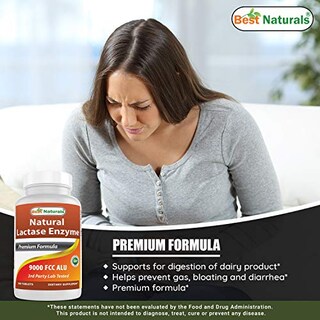 Foto 4 | Foto 4 | Tabletas para Aliviar la Intolerancia a la Lactosa Best Naturals 180 Tabletas - Venta Internacional