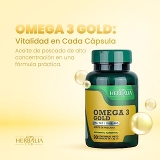 Foto 7 | Foto 7 | Omega 3 Gold de Alta Potencia EPA 180 DHA 120 de Herbalia Lab