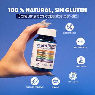 Foto 4 | Foto 4 | Suplemento MultiBlue con Vitamina C Zinc Y Cúrcuma - 60 Cápsulas