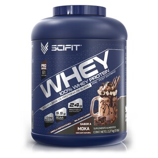 Foto 1 | Foto 1 | Proteína 100 por ciento Whey Scifit 5 Lb Sabor a Moka con Café Natural