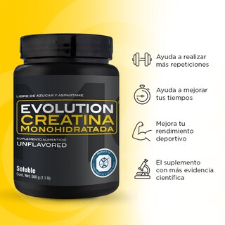 Foto 4 | Foto 4 | Monohidrato de Creatina Evolution de 500 g