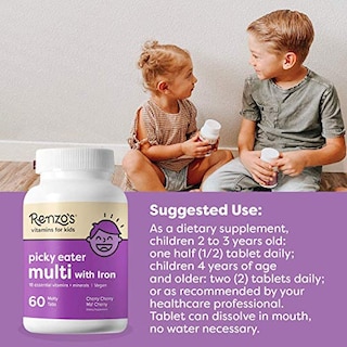 Foto 5 | Foto 5 | Suplemento Multivitamínico Renzo's Picky Eater Kids, 60 Tabletas - Venta Internacional.