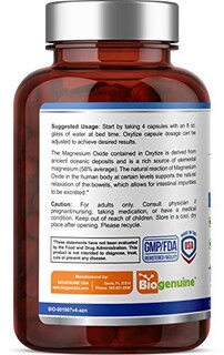 Foto 2 | Foto 2 | Suplemento Biogenuine Oxytize De Óxido De Magnesio 750 Mg 120 Vcap - Venta Internacional.