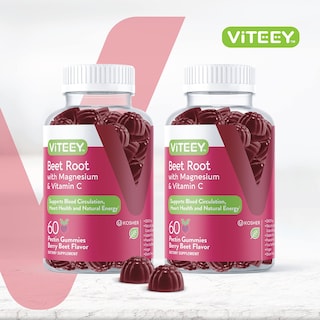 Foto 2 | Foto 2 | Complemente Las Gomitas De Raíz De Remolacha Viteey Con Magnesio Y Vitamina C - Venta Internacional.
