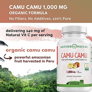 Foto 4 | Foto 4 | Suplementos Mother Nature Organics Camu Berry 120 Cápsulas - Venta Internacional.