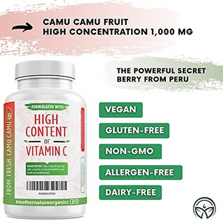 Foto 7 | Foto 7 | Suplementos Mother Nature Organics Camu Berry 120 Cápsulas - Venta Internacional.