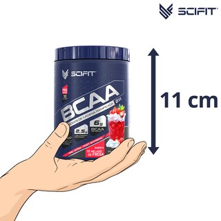 Foto 3 | Foto 3 | Aminoácidos Bcaa más Glutamina 2:1:1 Scifit 420 gr Sabor Té Helado de Fresa