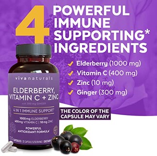 Foto 2 | Foto 2 | Complementa La Baya Del Saúco, La Vitamina C, El Zinc Y El Jengibre De Viva Naturals - Venta Internacional.