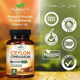 Foto 5 | Foto 5 | Suplemento De Canela De Ceilán Orgánica Nature's Choice 1800 Mg - Venta Internacional.