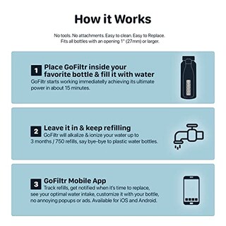 Foto 2 | Foto 2 | Infusor De Agua Gofiltr Magnesium Para Cualquier Botella Con Aplicación - Venta Internacional.