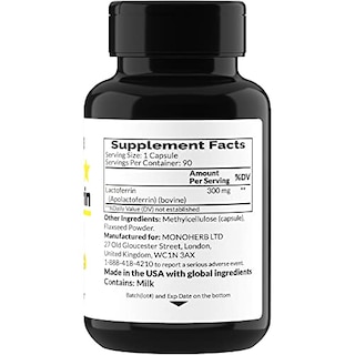 Foto 2 | Foto 2 | Suplemento Monoherb De Lactoferrina 300 Mg 90 Cápsulas Vegetarianas - Venta Internacional.