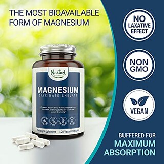 Foto 5 | Foto 5 | Suplemento Nested Naturals, Cápsula De Glicinato De Magnesio De 200 Mg - Venta Internacional.