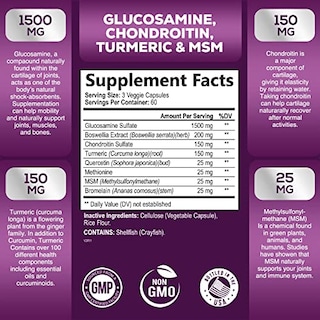 Foto 2 | Foto 2 | Suplemento Health Nutrition Naturals: Glucosamina Y Condroitina - Venta Internacional.