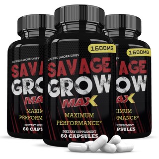 Foto 1 | Foto 1 | Fórmula Avanzada Para La Salud Masculina Savage Grow Max 1600 Mg (paquete De 3) - Venta Internacional.
