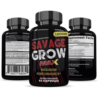Foto 6 | Foto 6 | Fórmula Avanzada Para La Salud Masculina Savage Grow Max 1600 Mg (paquete De 3) - Venta Internacional.