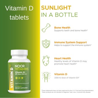 Foto 4 | Foto 4 | Suplemento Noor Vitamins Halal, Vitamina D3, 1000 Ui, Comprimidos, 60 - Venta Internacional.