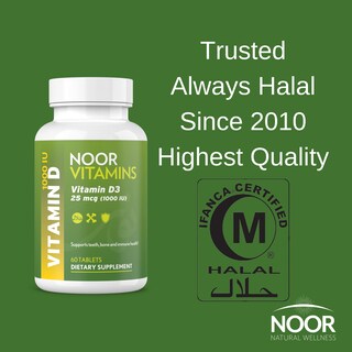 Foto 6 | Foto 6 | Suplemento Noor Vitamins Halal, Vitamina D3, 1000 Ui, Comprimidos, 60 - Venta Internacional.