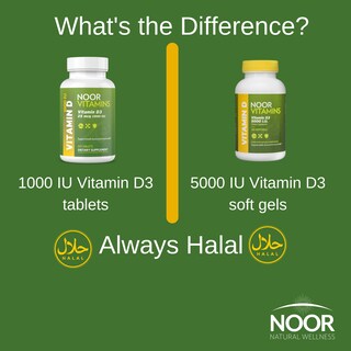 Foto 7 | Foto 7 | Suplemento Noor Vitamins Halal, Vitamina D3, 1000 Ui, Comprimidos, 60 - Venta Internacional.
