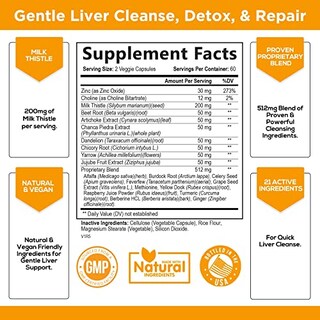 Foto 2 | Foto 2 | Suplemento Health Nutrition Naturals Liver Cleanse 120 Cápsulas - Venta Internacional.