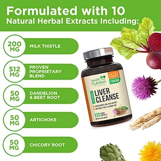Foto 3 | Foto 3 | Suplemento Health Nutrition Naturals Liver Cleanse 120 Cápsulas - Venta Internacional.