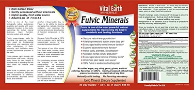 Foto 2 | Foto 2 | Suplemento Vital Earth Minerals Fulvic Minerals, 960 Ml, Vegano - Venta Internacional.