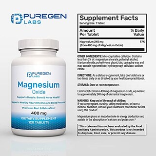 Foto 3 | Foto 3 | Suplemento De Magnesio P Puregen Labs 400 Mg De Alta Potencia - Venta Internacional.