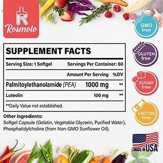 Foto 2 | Foto 2 | Suplemento Rosmolo Palmitoiletanolamida Liposomal 1000 Mg- Venta Internacional