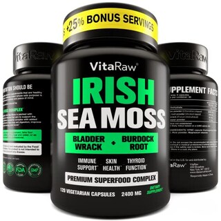 Foto 1 | Foto 1 | Suplemento Vitaraw Sea Moss En Cápsulas De 2400 Mg Con Bardana Y Azul - Venta Internacional.