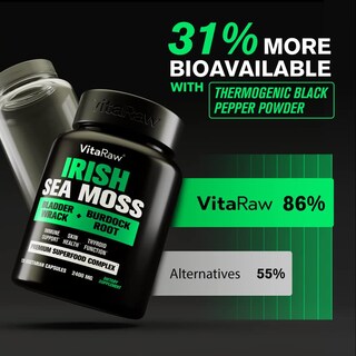 Foto 5 | Foto 5 | Suplemento Vitaraw Sea Moss En Cápsulas De 2400 Mg Con Bardana Y Azul - Venta Internacional.
