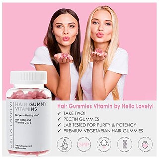 Foto 5 | Foto 5 | Gomitas De Vitaminas Para El Cabello Hello Lovely! Biotina 5000 Mcg 120 Unidades - Venta Internacional.