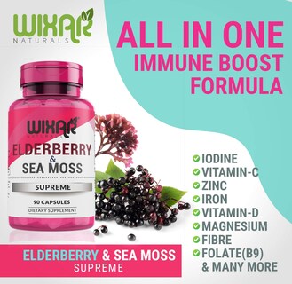 Foto 2 | Foto 2 | Supreme Capsules Wixar Naturals Saúco Y Musgo Marino 500 Mg - Venta Internacional.