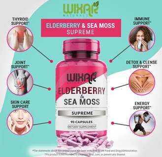 Foto 3 | Foto 3 | Supreme Capsules Wixar Naturals Saúco Y Musgo Marino 500 Mg - Venta Internacional.
