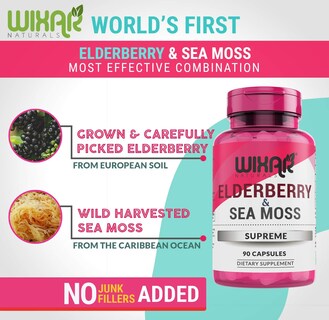 Foto 4 | Foto 4 | Supreme Capsules Wixar Naturals Saúco Y Musgo Marino 500 Mg - Venta Internacional.