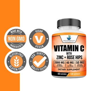 Foto 5 | Foto 5 | Suplemento American Standard De Vitamina C 2000 Mg, Zinc 40 Mg - Venta Internacional.