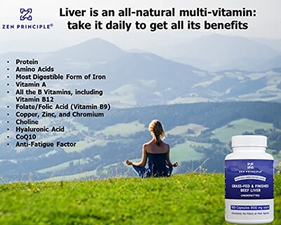 Foto 6 | Foto 6 | Suplemento De Hígado De Res Desecado Ultrapuro Zen Principle - Venta Internacional.