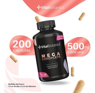 Foto 3 | Foto 3 | Hongo Cordyceps Para Deportistas 200 Caps | Vitalbotanics