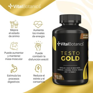 Foto 2 | Foto 2 | Precursor Testo Gold Con Maca 120 Capsulas | Vitalbotanics