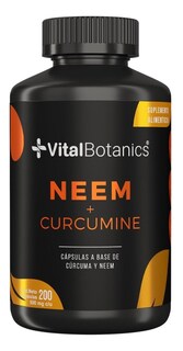 Foto 1 | Foto 1 | Neem + Curcuma Suplemento Con 200 Capsulas | Vitalbotanics