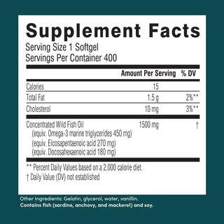 Foto 6 | Foto 6 | Suplementos De Aceite De Pescado Swisse Wild Omega 3 Epa Dha 400 Píldoras - Venta Internacional.