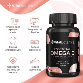 Foto 2 | Foto 2 | Essential Omega 3| Aceite Puro De Salmón Con Vitamina E | Suplemento Multivitaminico Para Adultos.