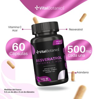 Foto 3 | Foto 3 | Resveratrol + Acai | Suplemento Multivitamínico Con Vitamina C, Resveratrol, Arandano Y Acaí.