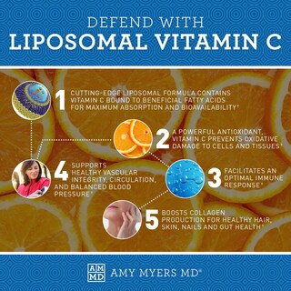 Foto 4 | Foto 4 | Suplemento De Vitamina C Liposomal De 1000 Mg Para El Mes De La Dra. Amy Myers - Venta Internacional.