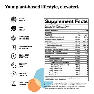 Foto 2 | Foto 2 | Complemento De Suplementos Multivitamínicos Veganos, Suministro De 1 Mes - Venta Internacional.