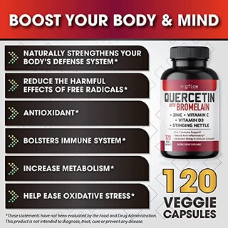 Foto 6 | Foto 6 | Suplemento Gflow Vitamins Quercetina 500 Mg Con Vitamina C Y Zinc - Venta Internacional.